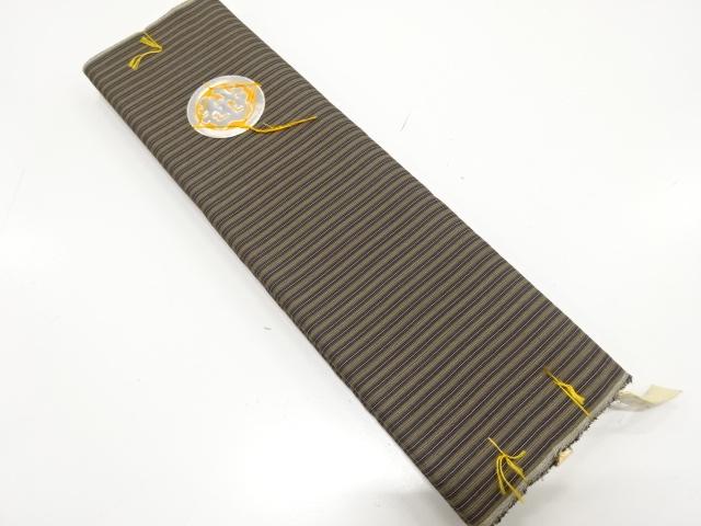 アンティーク　縞模様織り出し　丹前地反物